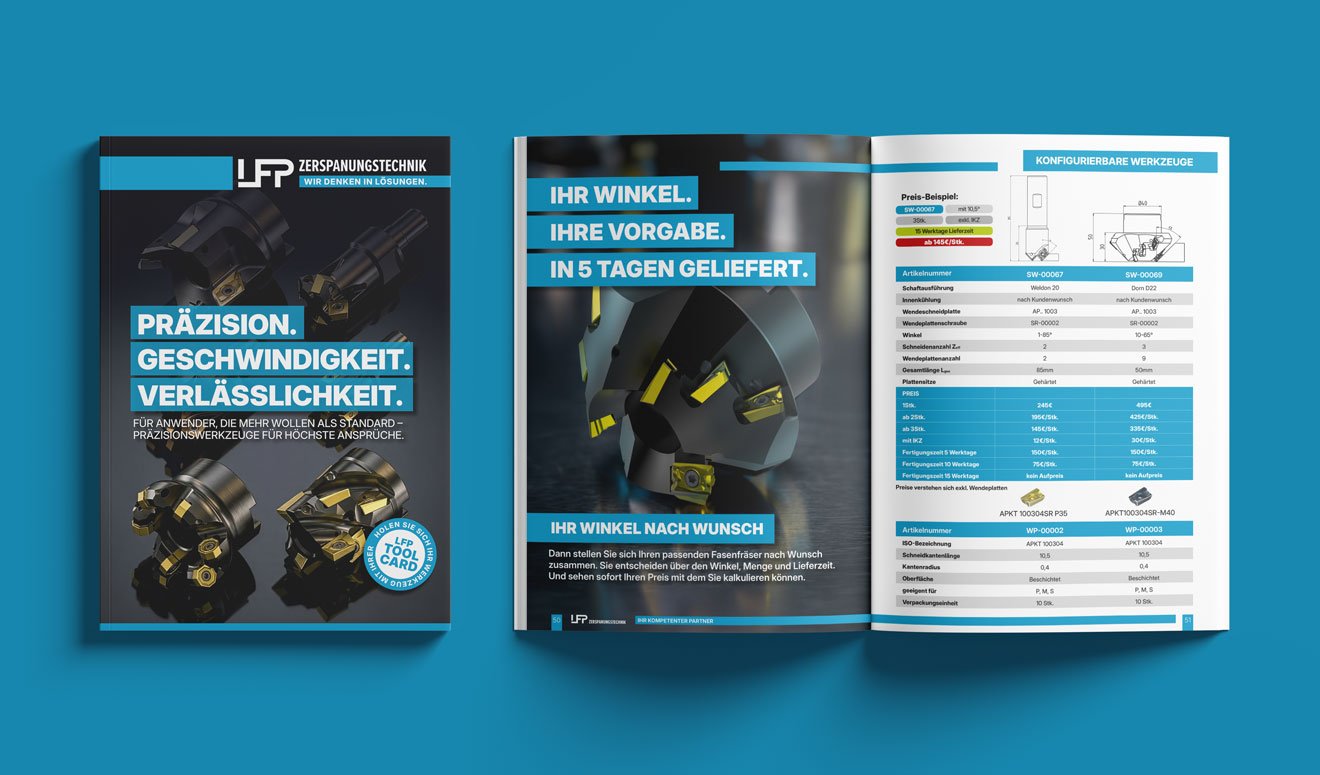 Produktkatalog Redesign für LFP Zerspanungstechnik – Projektbild 2