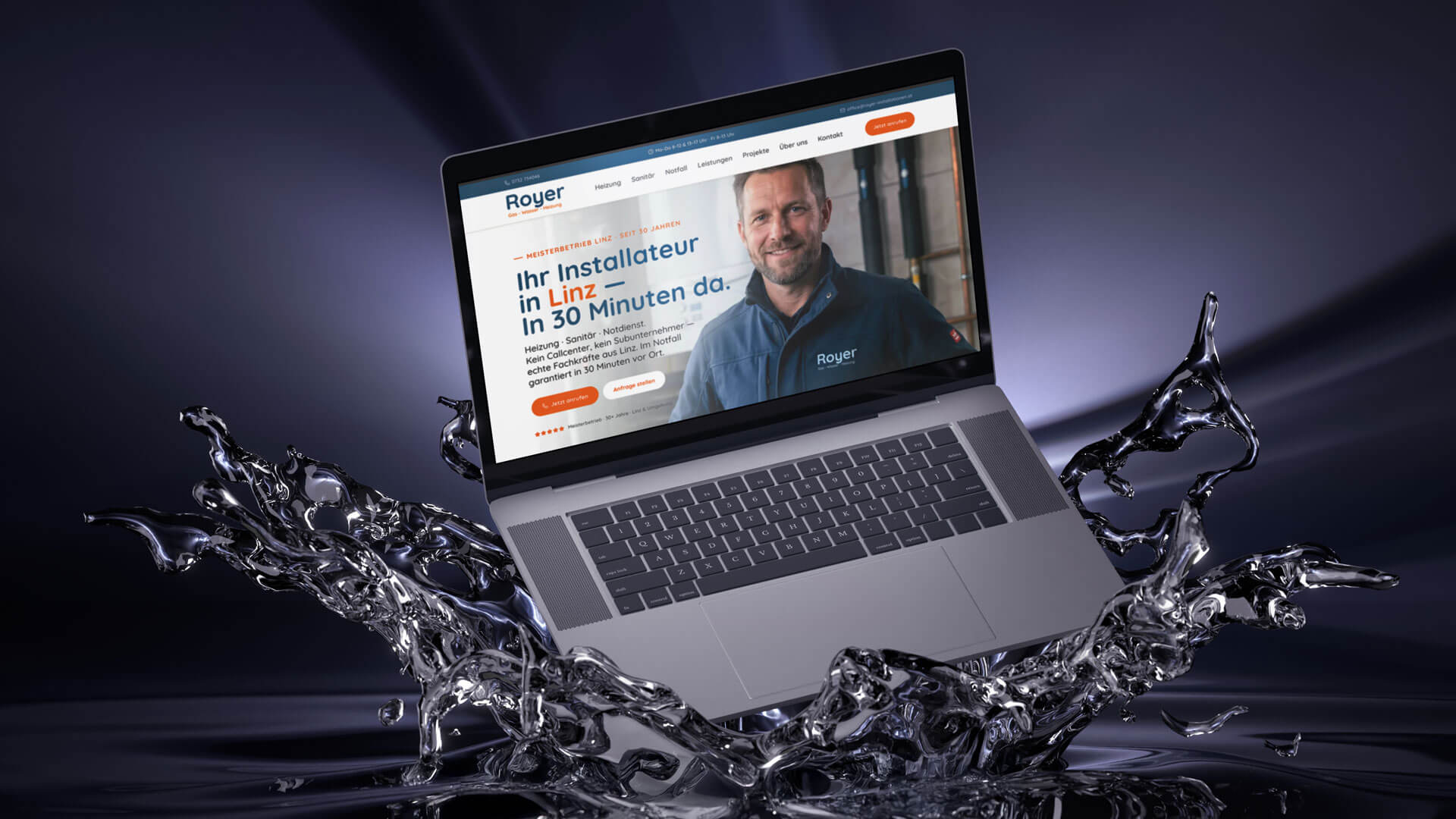 Royer Installateur — Neue Marke, neue Website für Heizung, Sanitär & Notdienst